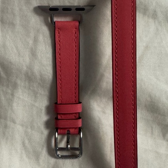 Hermes Accessories - Hermes Apple Watch Leather Bracelet Strap